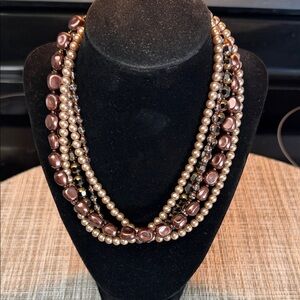 Coldwater Creek Faux Pearl and Beaded 6 strands
